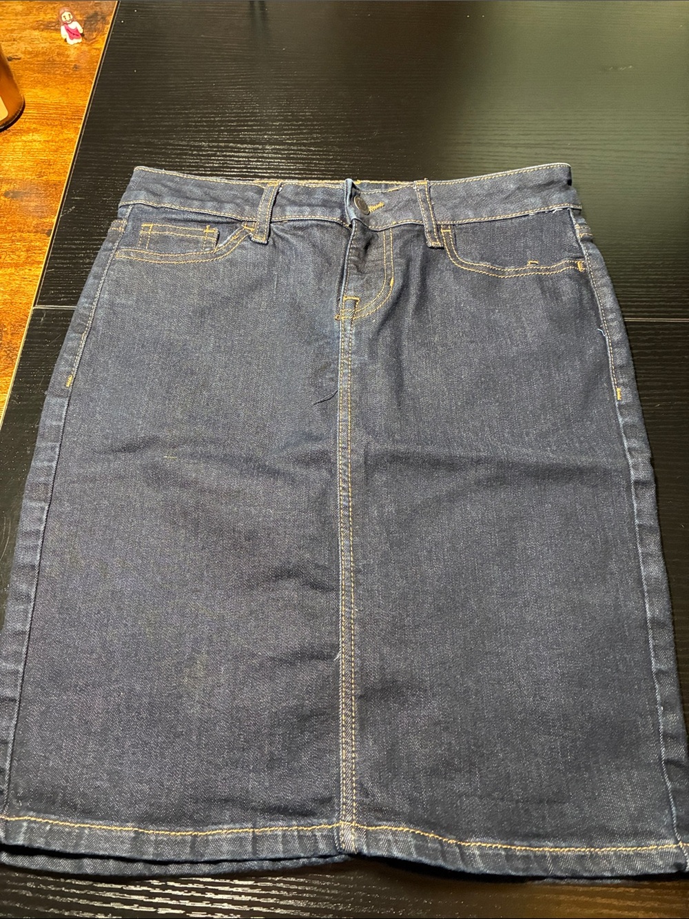 Old Navy Dark Blue Denim Pencil Skirt